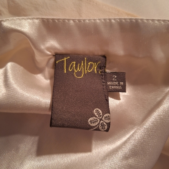 Taylor Cream Satin Fabric - Picture 6 of 7